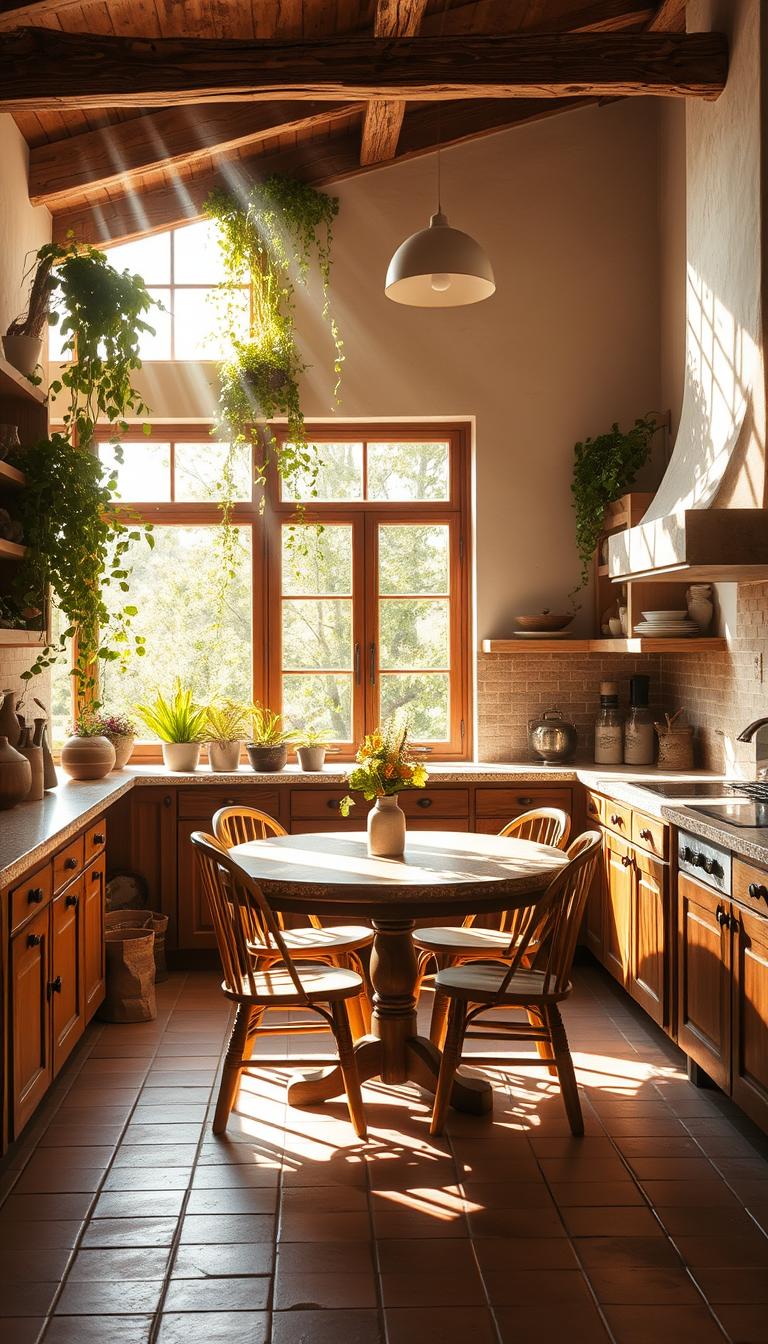 earthy kitchen
