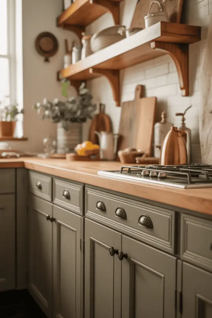 Antique-style oil-rubbed bronze cabinet hardware