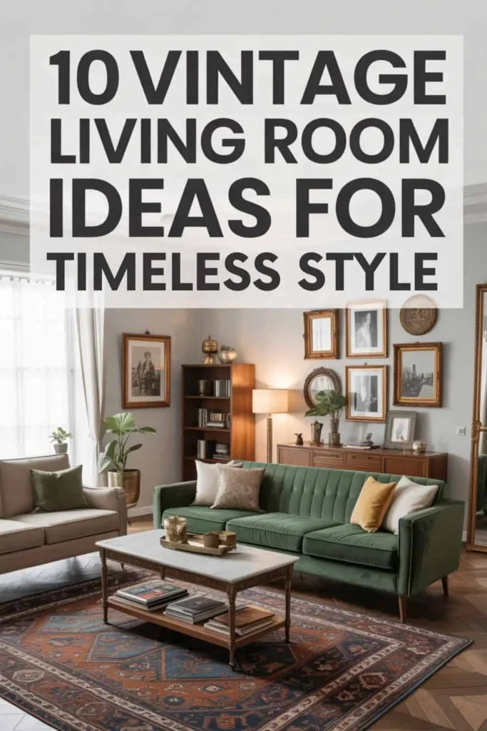 Transform your space with vintage living room ideas that combine timeless charm and modern comfort. Explore vintage living room decor with statement sofas, antique coffee tables, Persian rugs, retro color palettes, gallery walls, and vintage lighting solutions. Learn how to mix mid-century modern furniture with Victorian details, style shabby chic textiles, and add nostalgic touches with thrifted treasures. These vintage inspired living room tips create a retro home decor style that feels cozy, eclectic, and uniquely yours.